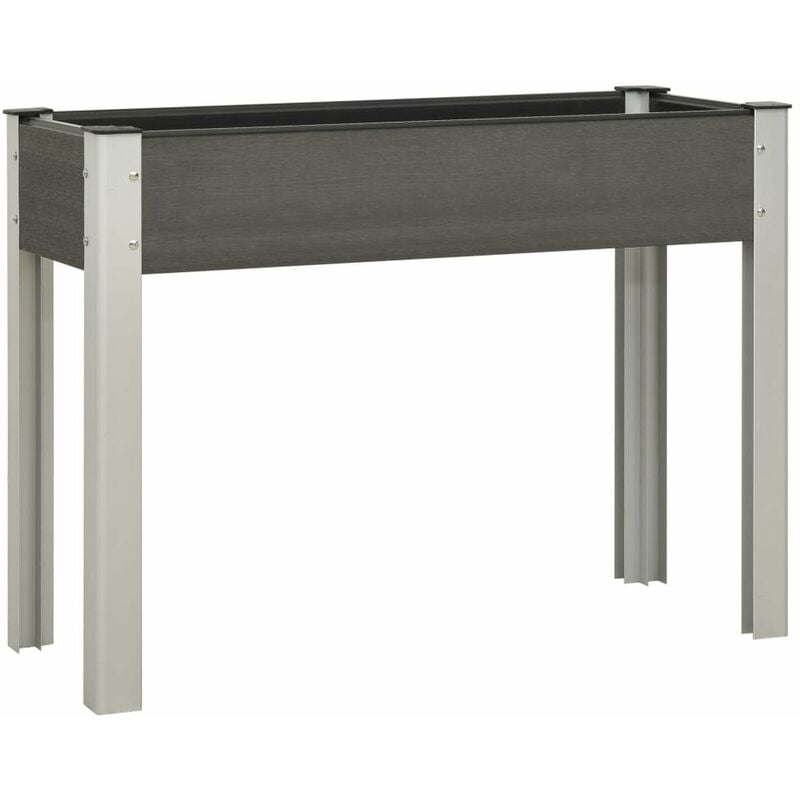 

Mesa de cultivo para jardin WPC gris 100x40x75 cm