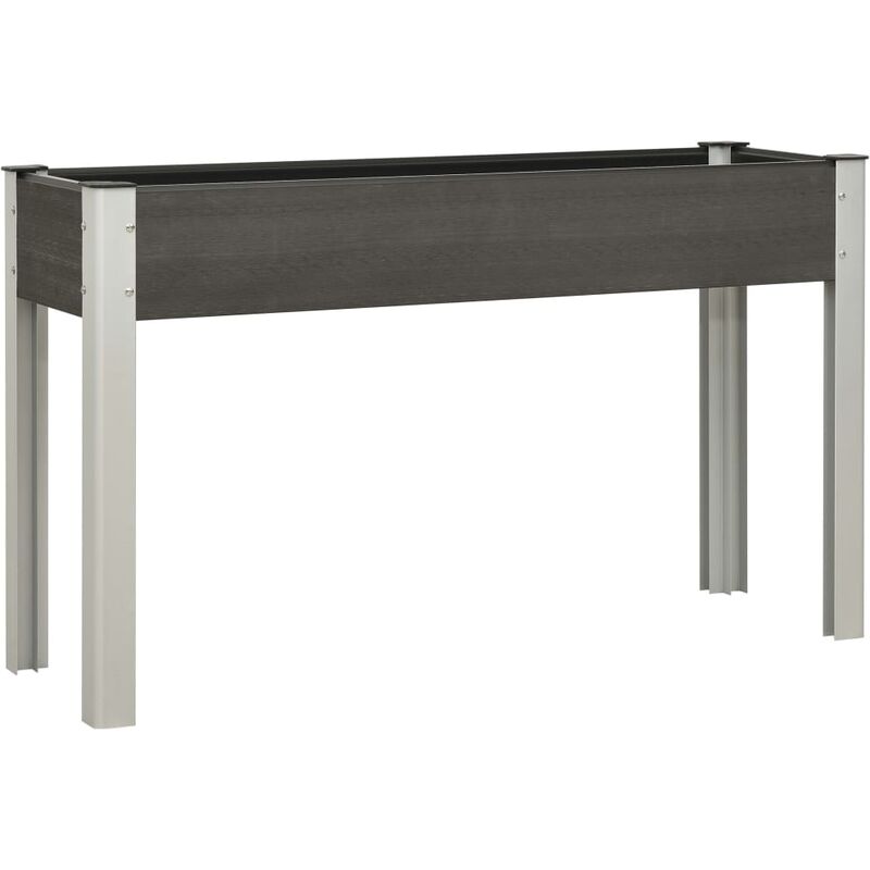 

Mesa de cultivo para jardín WPC gris 125x40x75 cm