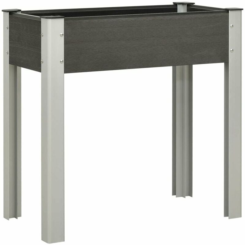 

Mesa de cultivo para jardin WPC gris 75x40x75 cm