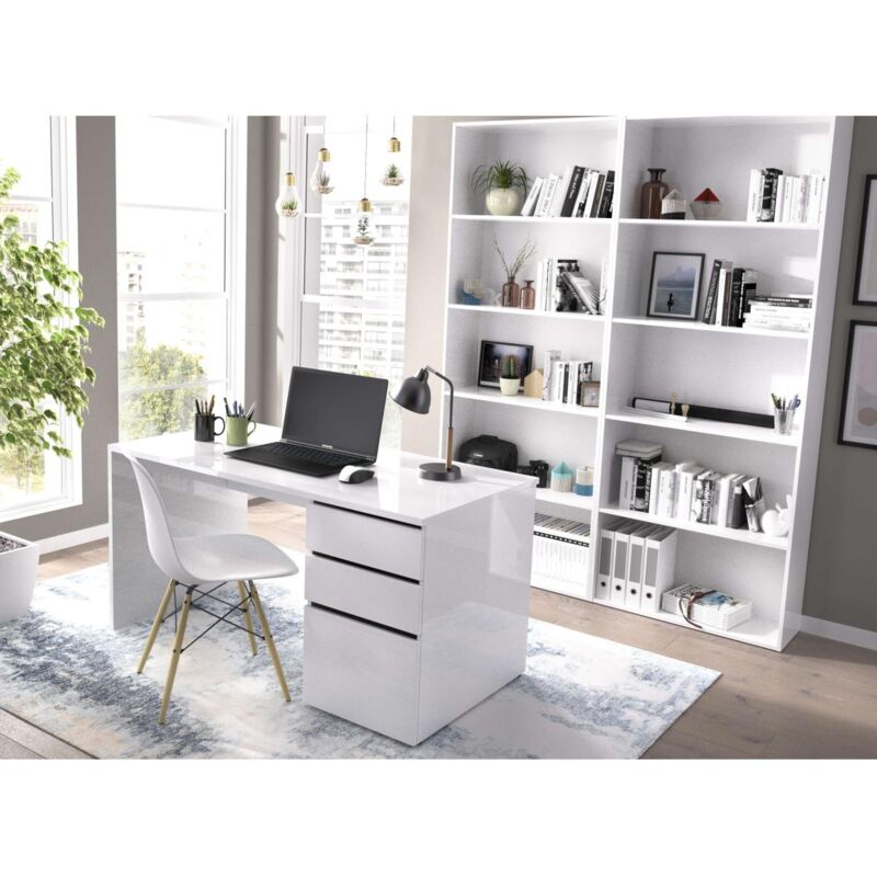 

Mesa de despacho 2 cajones 1 puerta Santiago de Calatrava acabado blanco 75 cm(alto)139 cm(ancho)60 cm(fondo) Color BLANCO