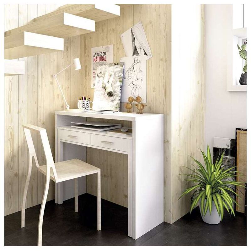 

Mesa de despacho extensible Torreperogil acabado blanco brillo 88 cm(alto)99 cm(ancho)36 cm(fondo) Color BLANCO