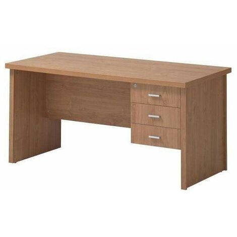 Mesa de despacho tres cajones acabado maple, 75cm(alto) 150cm(ancho) 71cm(largo)