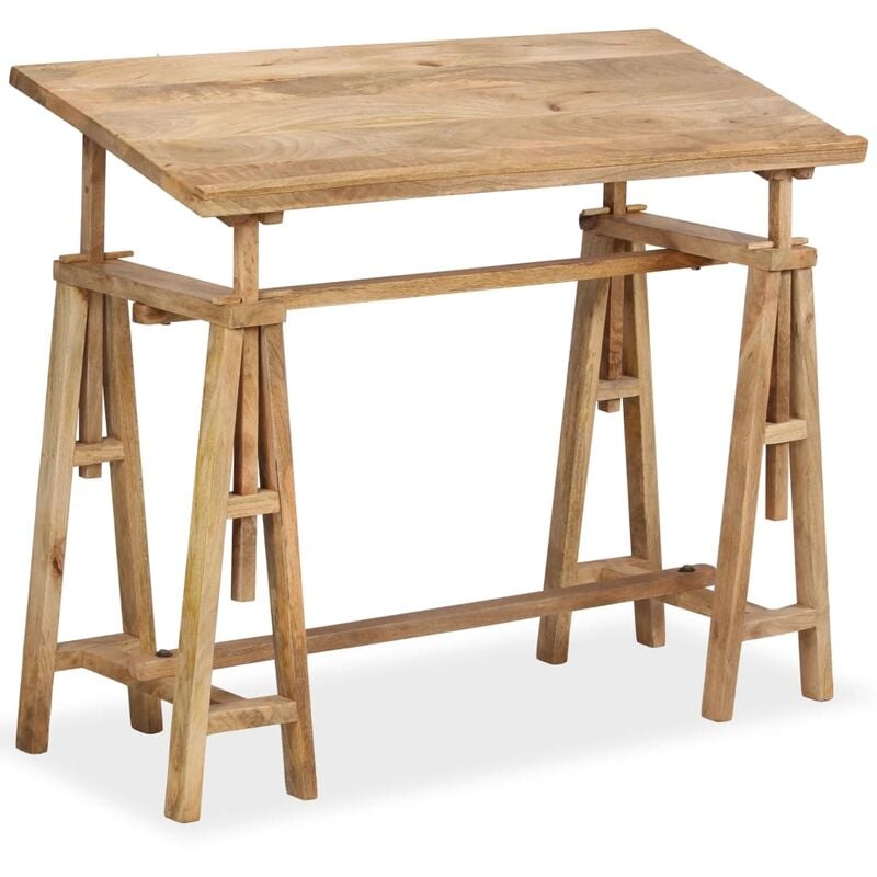 

Mesa de dibujo de madera maciza de mango 116x50x76 cm
