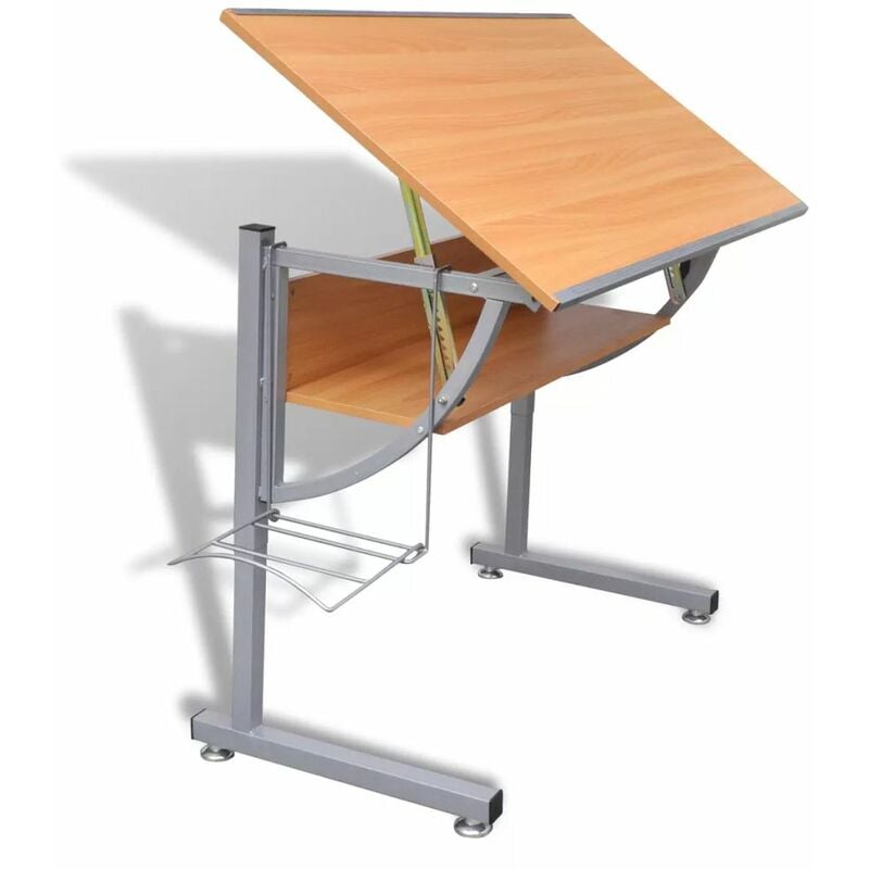 

Mesa de dibujo para adolescentes MDF color roble 110x60x87 cm