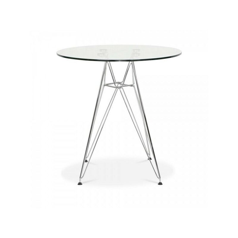 

BHD - Mesa TOWER, cromada, cristal, 90 cms de diámetro