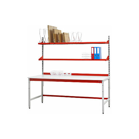 Mesa de embalaje completa PROFI  con repisa para almacenar