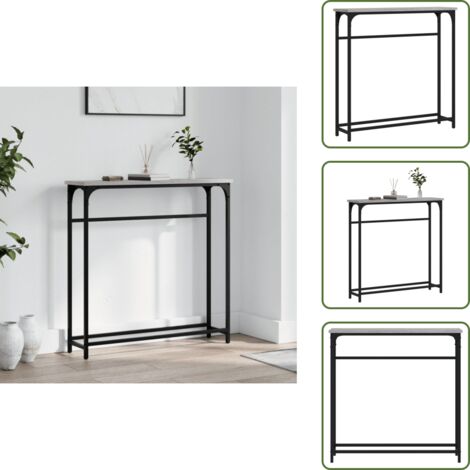 Mesa de entrada - vidaXL Mesa consola madera de ingeniería gris Sonoma 75x19,5x75 cm - Mesa de salón