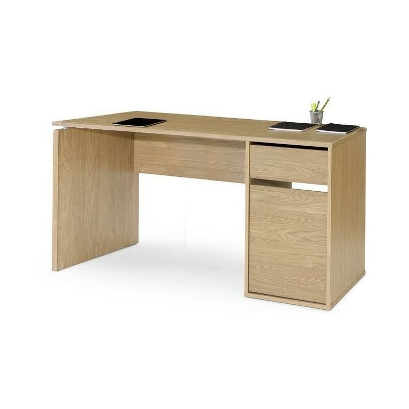 

Mesa de Escritorio Burgos 5212 con cajón y puerta (ancho 120cm) | Roble