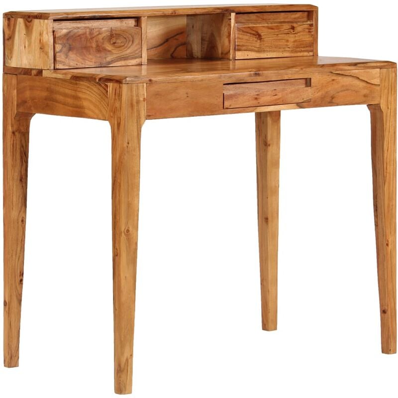 

Mesa de escritorio con cajones de madera maciza 88x50x90 cm