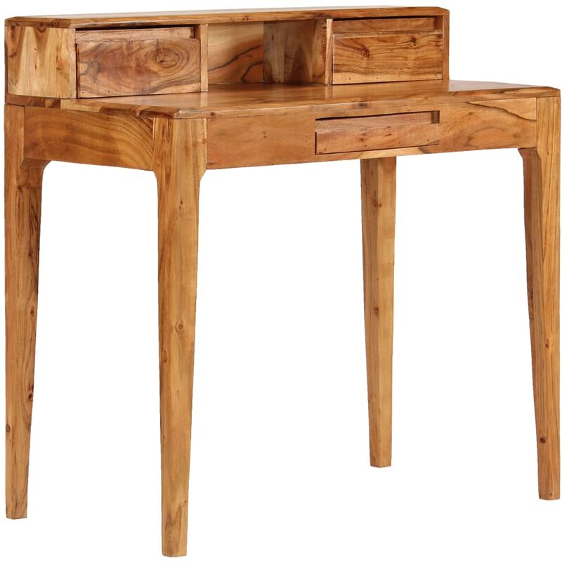 

Mesa de escritorio con cajones de madera maciza 88x50x90 cm - Marrón