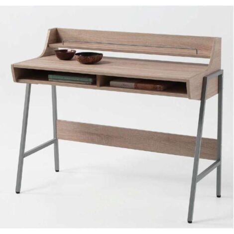 Mesa de escritorio Kala 2 huecos acabado madera 76 cm(alto)123 cm(ancho)60 cm(fondo)