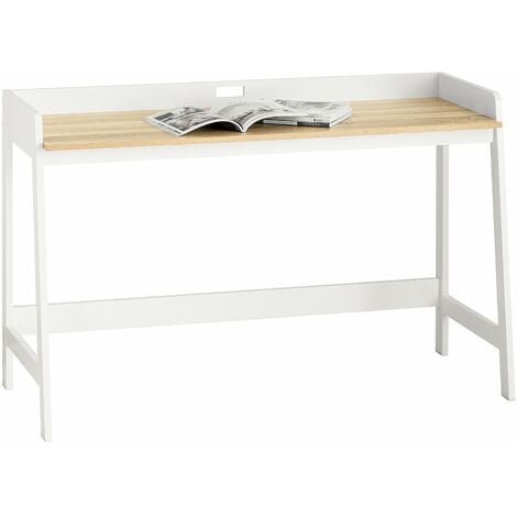 Mesa escritorio reversible 2 cajones Dallas en acabado blanco 138 cm(ancho),  75 cm(alto), 50