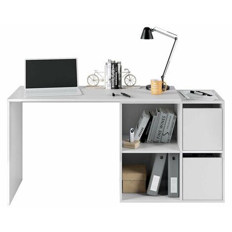 MOBIMARKET Mesa de escritorio multiposición Adapta Blanco Artik (Blanco Mate) 120cm (ancho) x 74cm (alto)