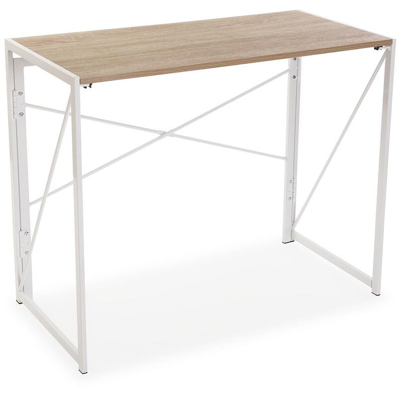 

Versa Jack Mesa Escritorio para Ordenador, Mesa estudio, 74x45x90cm - Blanco
