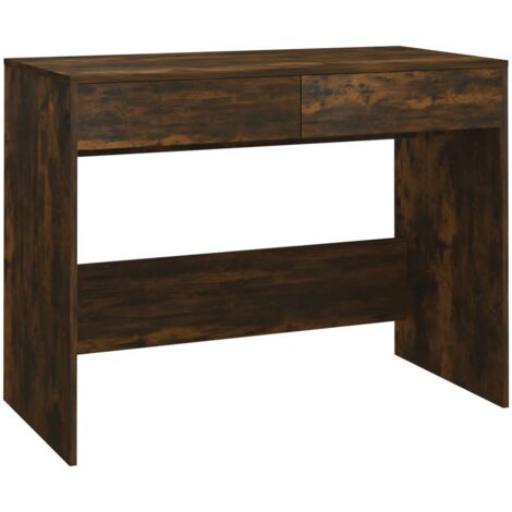 Mesa de escritorio puesto de trabajo mueble de ordenador estudio roble ahumado 101 x 50 x 76,5 cm Aglomerado marrón 020023569
