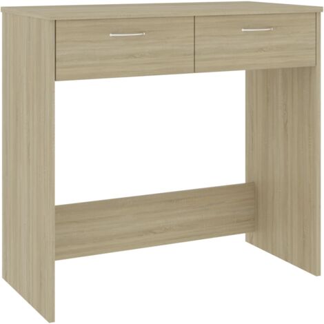 Mesa de escritorio puesto de trabajo mueble de ordenador estudio roble Sonoma 80 x 40 x 75 cm Aglomerado marrón 020023659