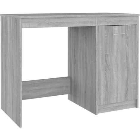 Mesa de escritorio puesto de trabajo mueble de ordenador estudio sonoma 100 x 50 x 76 cm madera contrachapada gris 020023940