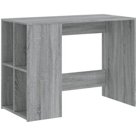 Mesa de escritorio puesto de trabajo mueble informático estudio informático Sonoma 102 x 50 x 75 cm madera contrachapada gris 020023944