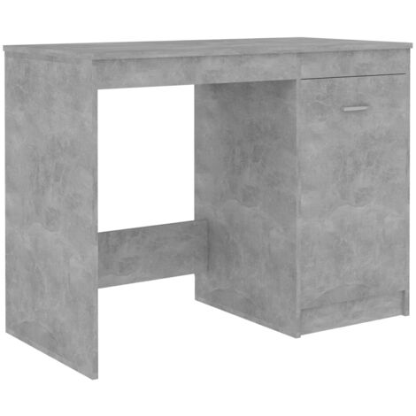 Mesa de escritorio puesto de trabajo mueble para ordenador estudio informático 100 x 50 x 76 cm madera contrachapada gris 020023826