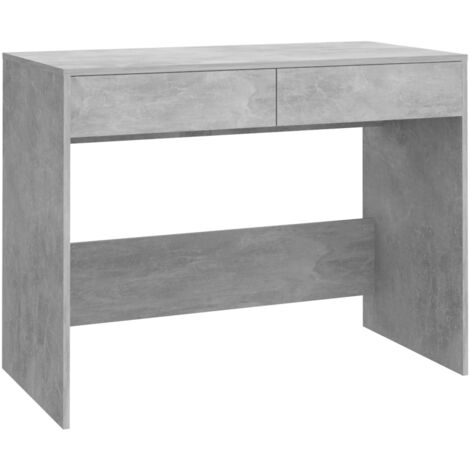 Mesa de escritorio puesto de trabajo mueble para ordenador estudio informático 101 x 50 x 76,5 cm madera contrachapada gris 020023830