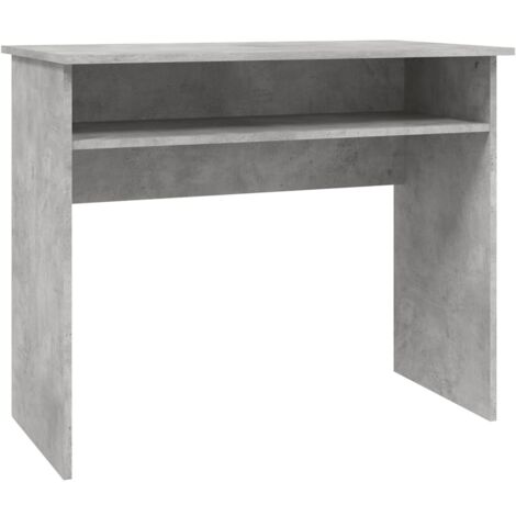Mesa de escritorio puesto de trabajo mueble para ordenador estudio informático 90 x 50 x 74 cm madera contrachapada gris 020023850