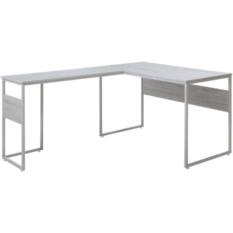 Mesa de escritorio/trabajo 166 x 120 x 75 cm Gris claro 030009057