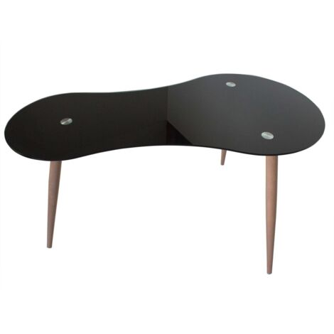 Mesa de estudio acabado cristal negro, 74cm(alto) x 140cm(ancho) x 70cm(fondo).