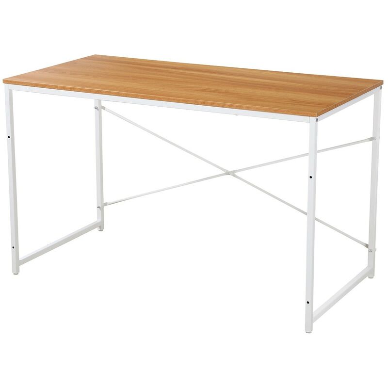

Mesa de estudio DARIO, metal, blanca y haya, 120 x 60 cms