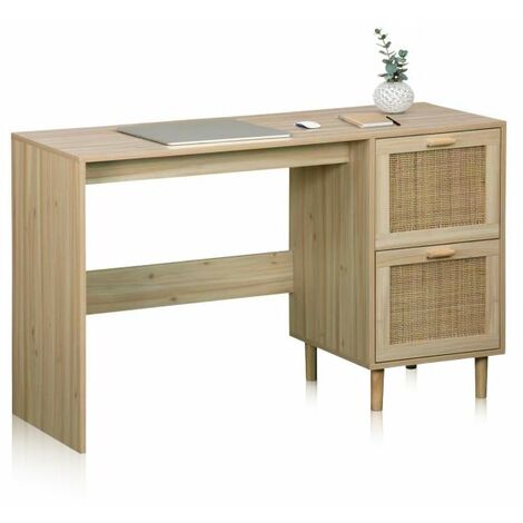 Mesa de estudio Made Pino - Rattan (ancho) x 75cm (alto)