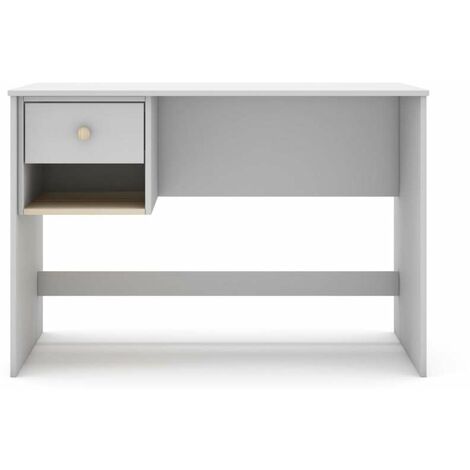 Mesa de estudio modelo Dylan acabado blanco/cera blanca, 110cm(ancho) 75cm(altura) 55cm(fondo)