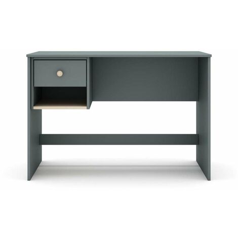 Mesa de estudio modelo Dylan acabado verde kaki/cera blanca, 110cm(ancho) 75cm(altura) 55cm(fondo)