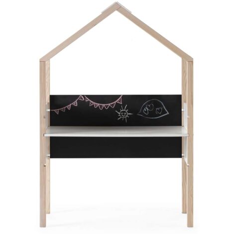 Mesa de estudio modelo Rosalia acabado blanco/cera blanca, 100cm(ancho) 155cm(altura) 40cm(fondo)