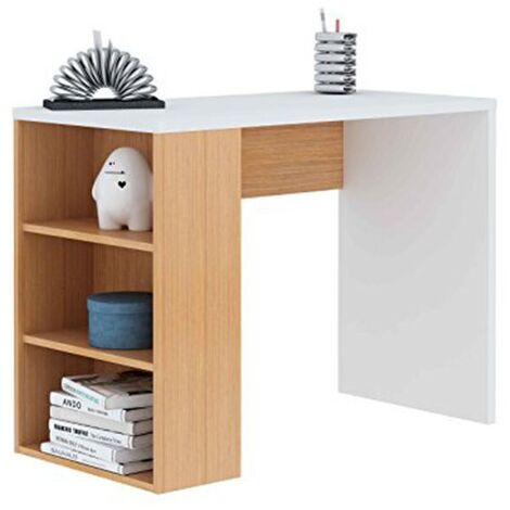 Mesa de Estudio Moon Walk Blanco y Soft Roble Claro Ref.861
