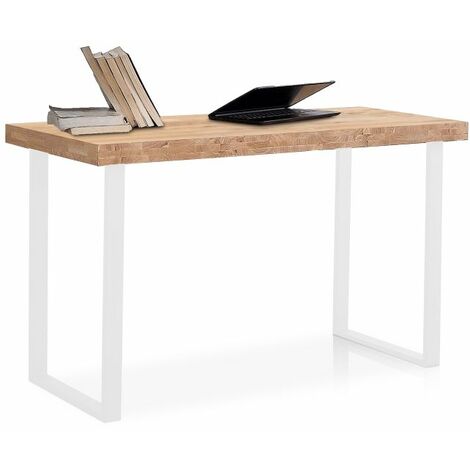 Mesa de estudio Natural Roble salvaje - Blanco 120