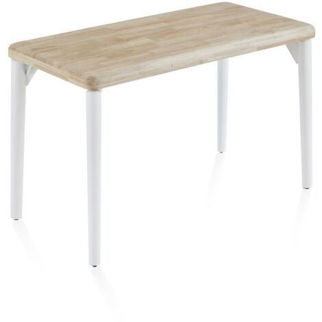 Mesa de estudio Padma Blanco - Roble 60cm (ancho) x 76cm (alto)
