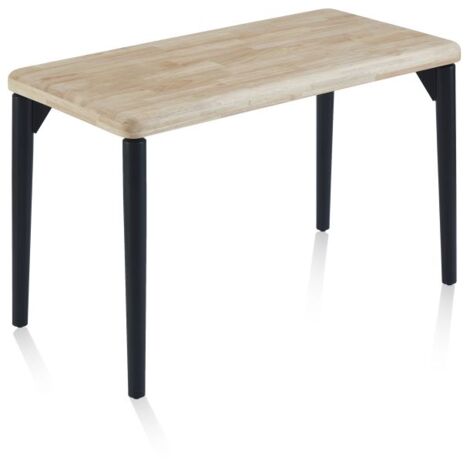 Mesa de estudio Padma Negro - Roble 60cm (ancho) x 76cm (alto)