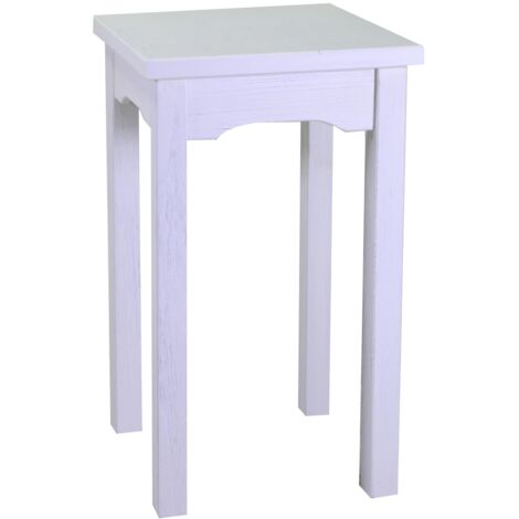 Mesa de exhibición de madera blanca