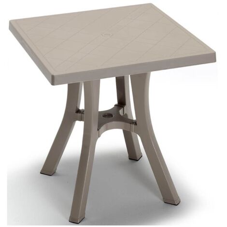 Mesa de exterior 70x70 color tortora