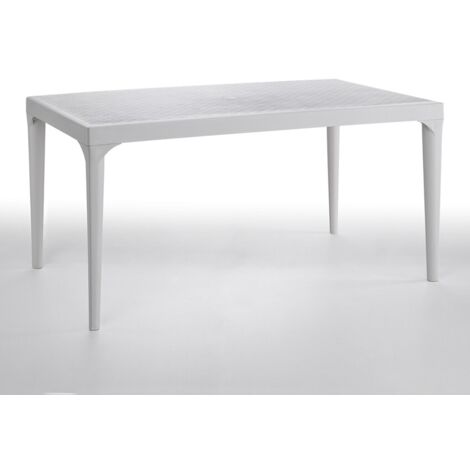 Mesa de exterior rectangular 150x90 cm para jardín, bares y restaurantes Oslo - Blanco