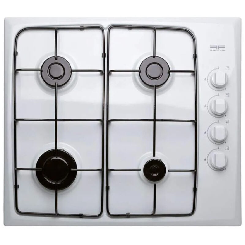 

Mesa de gas de cuatro quemadores blanca 580 x 510 mm