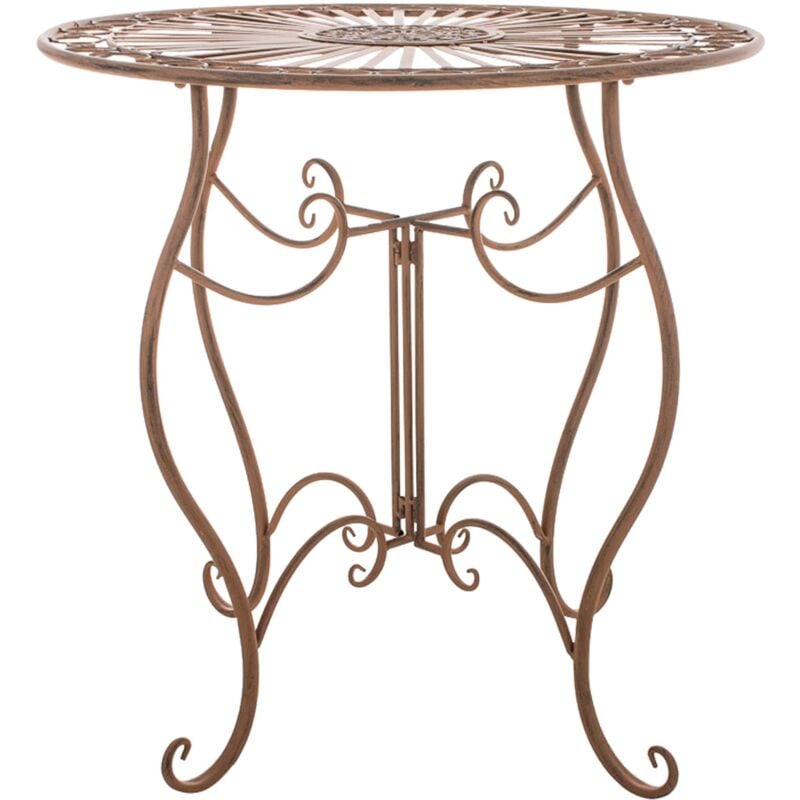 

CLP - Mesa de hierro Indra Ø 70 cm Antiguo/Marrón