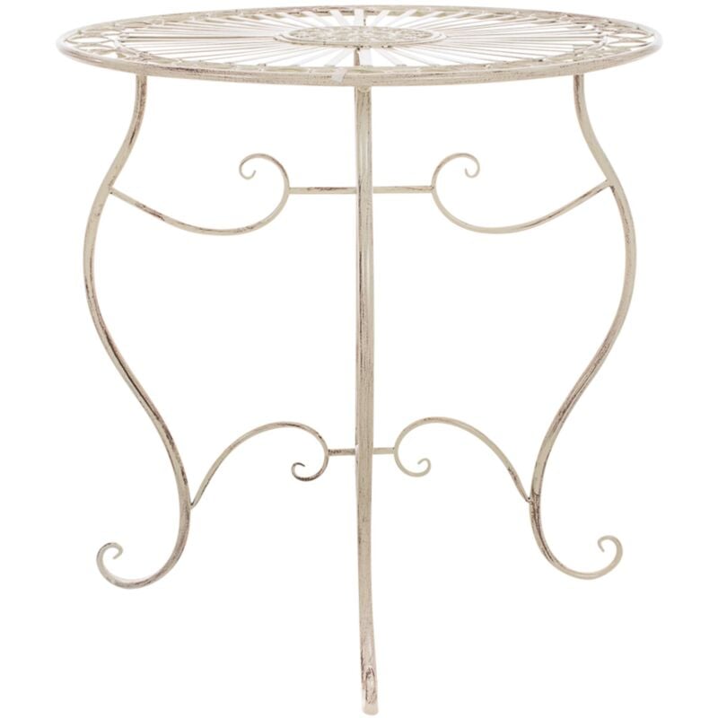 

CLP - Mesa de hierro Indra Ø 70 cm Antiguo/Crema