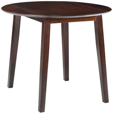 Mesa de hojas abatibles redonda MDF marrón vidaXL