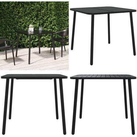 Mesa de jardín acero gris antracita 80x80x71 cm - Mesa de patio - Mesa de acero