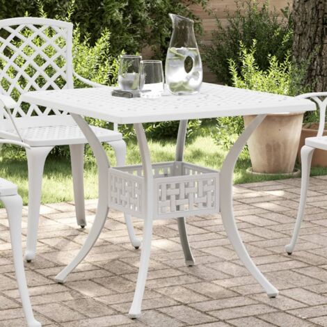 Mesa de jardín aluminio fundido 80x80x75 cm