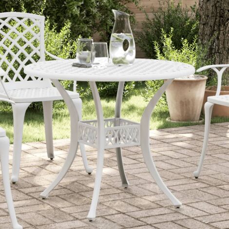 Mesa de jardín aluminio fundido Ø90x75 cm