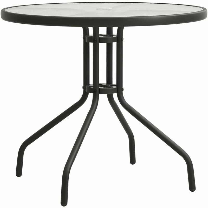 

Mesa de jardín bistró de acero gris antracita Ø80x71 cm