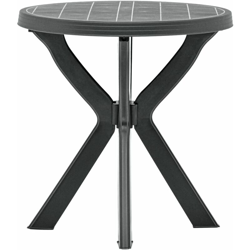 

Mesa de jardin bistro de plastico gris antracita 70 cm
