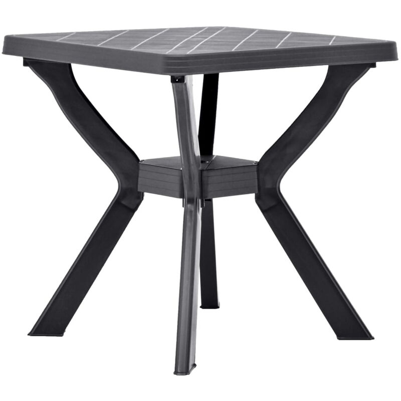 

Mesa de jardin bistro de plastico gris antracita 70x70x72 cm