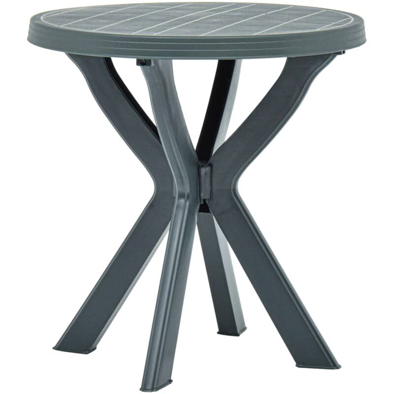 

vidaXL Mesa de Jardín Bistró de Plástico Ø70 cm Verde - Verde